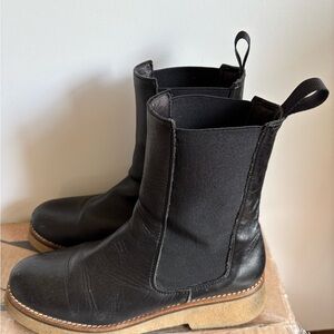 Black Leather Ankle Boots